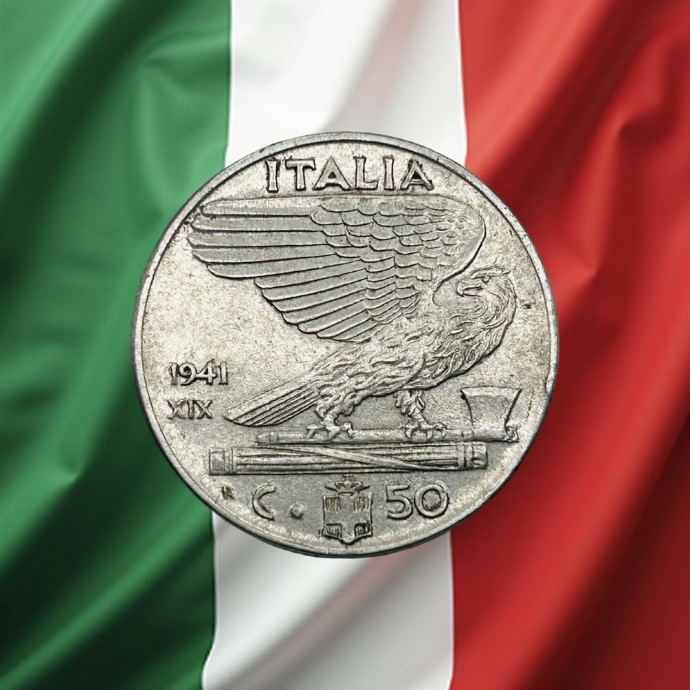 1941 Italy 50 Centesimi - Combined Ship