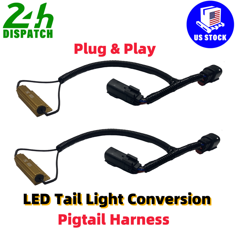 2019-2024 For Silverado Sierra LED Tail Light Conversion Pigtail Harness P-N-P