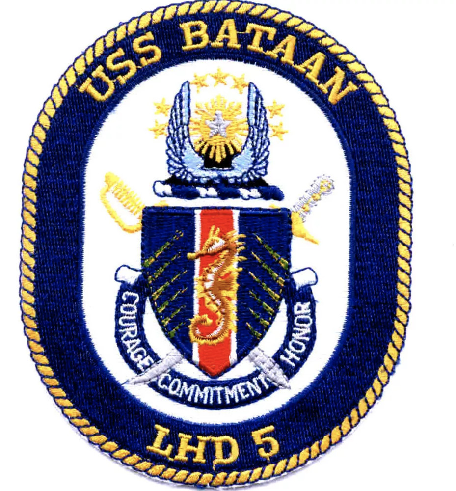 5" NAVY USS BATAAN LHD-5 EMBROIDERED PATCH