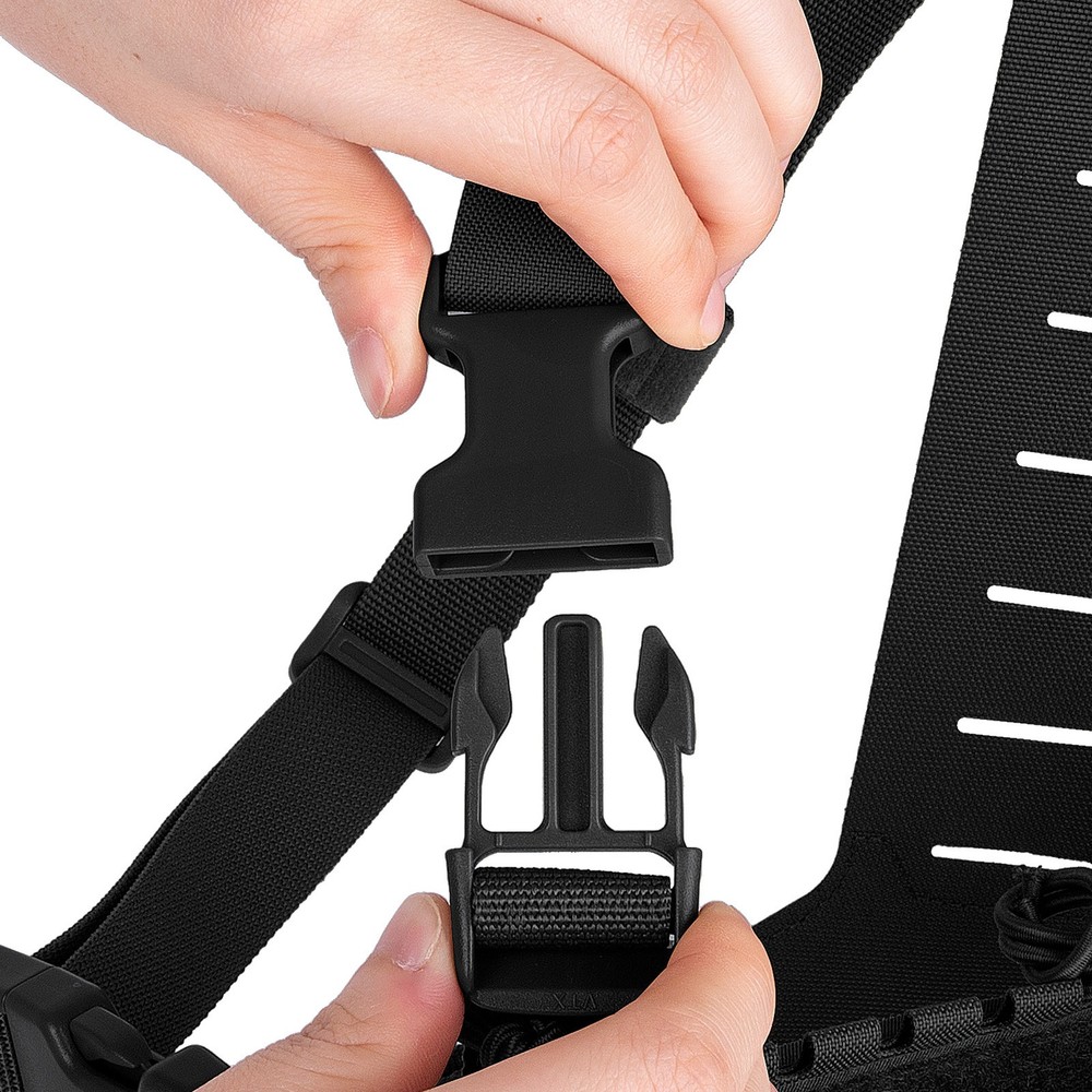 Krydex Tactical Chest Rig Shoulder Strap with MOLLE Panel Add-on Loading System