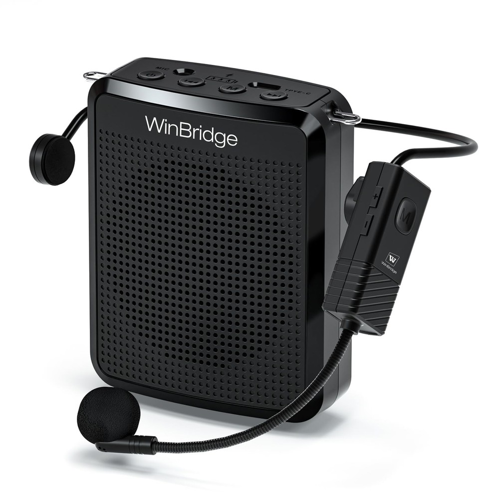 WinBridge Wireless Voice Amplifier UHF Microphone, Portable Speaker Microphon...