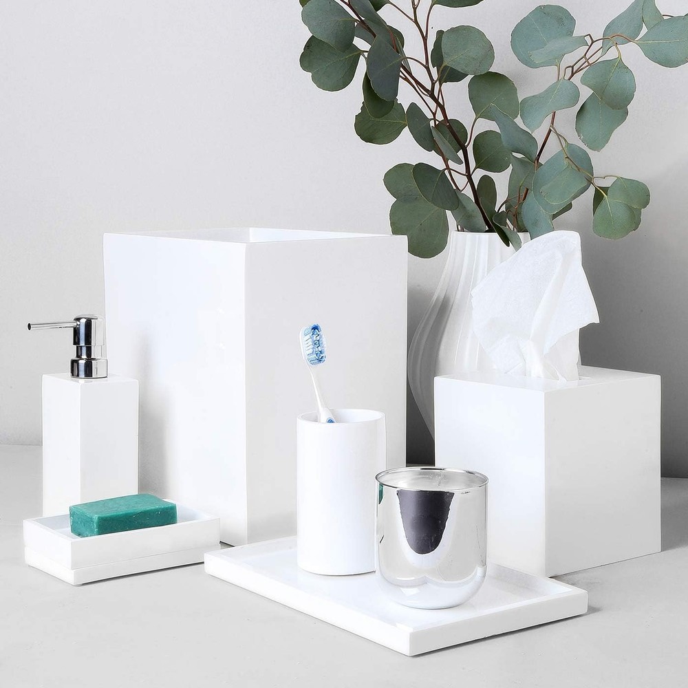 Jonathan Adler Lacquer Bath Tissue Box One Size, White