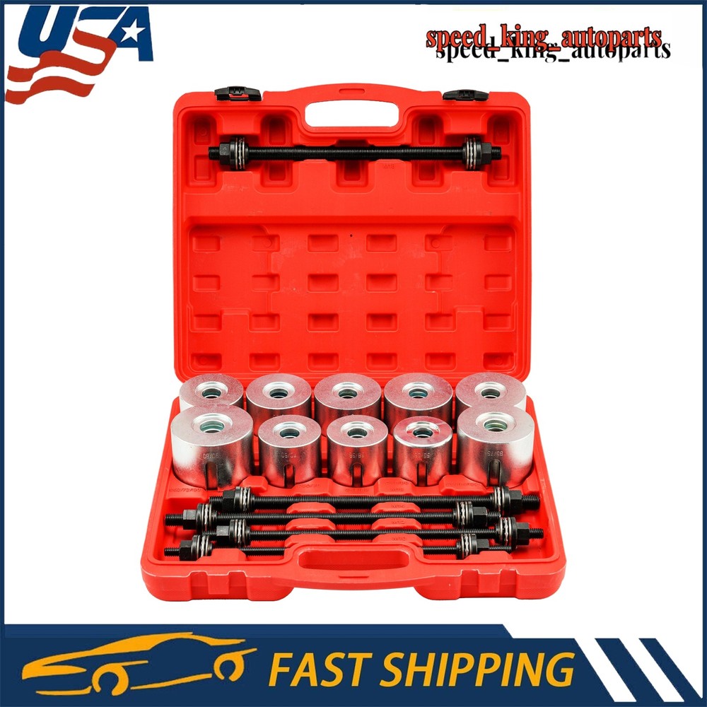 Universal Press and Pull Sleeve Kit Bush Bearing Removal Insertion Tool 27pc