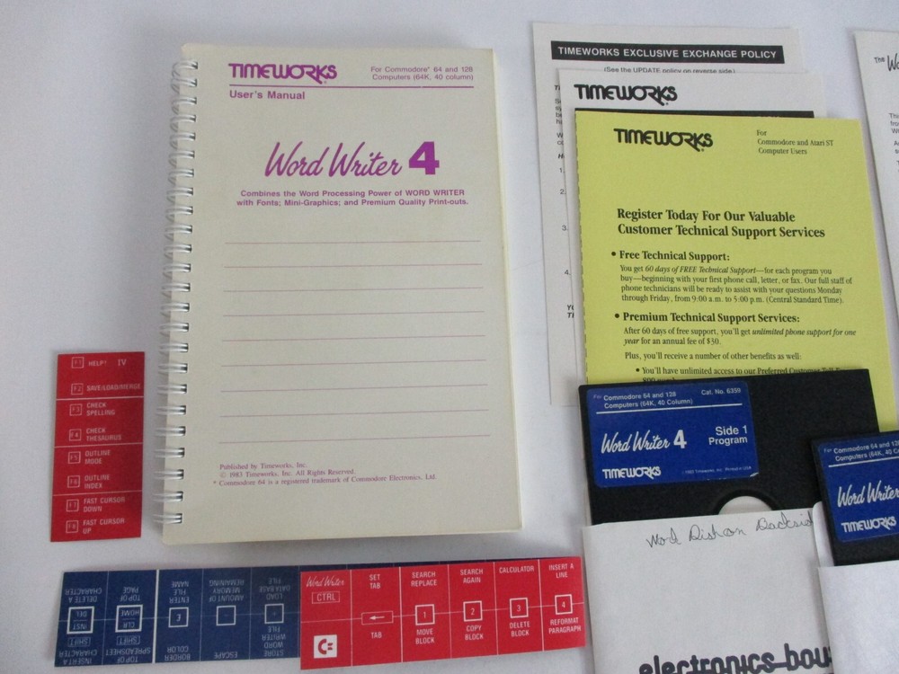 Commodore 64/128 WORD WRITER 4 Software VG!!