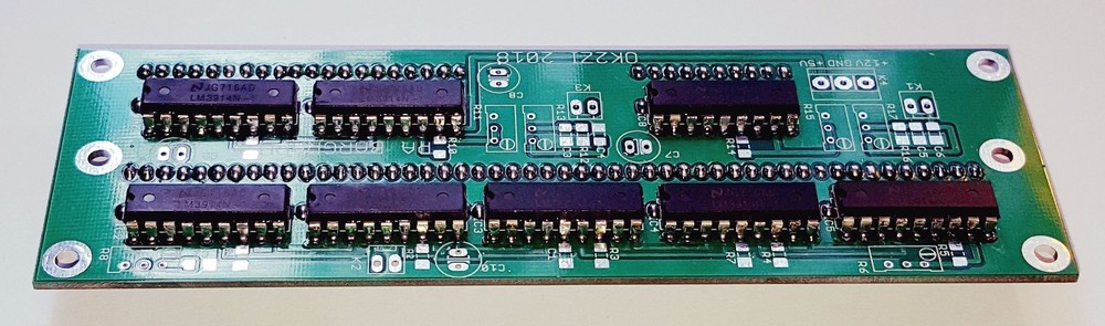80 (50+20+10) LED Bargraph indicator for power amplifiers PCB only