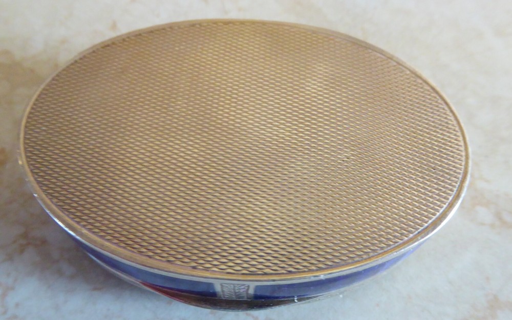 SILVER AND ENAMEL BOX ART DECO MARCASITE 935