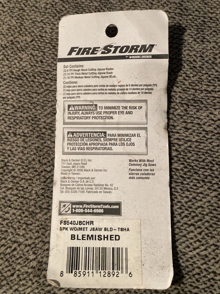 New Fire Storm Assorted Jigsaw Blades FS540JB