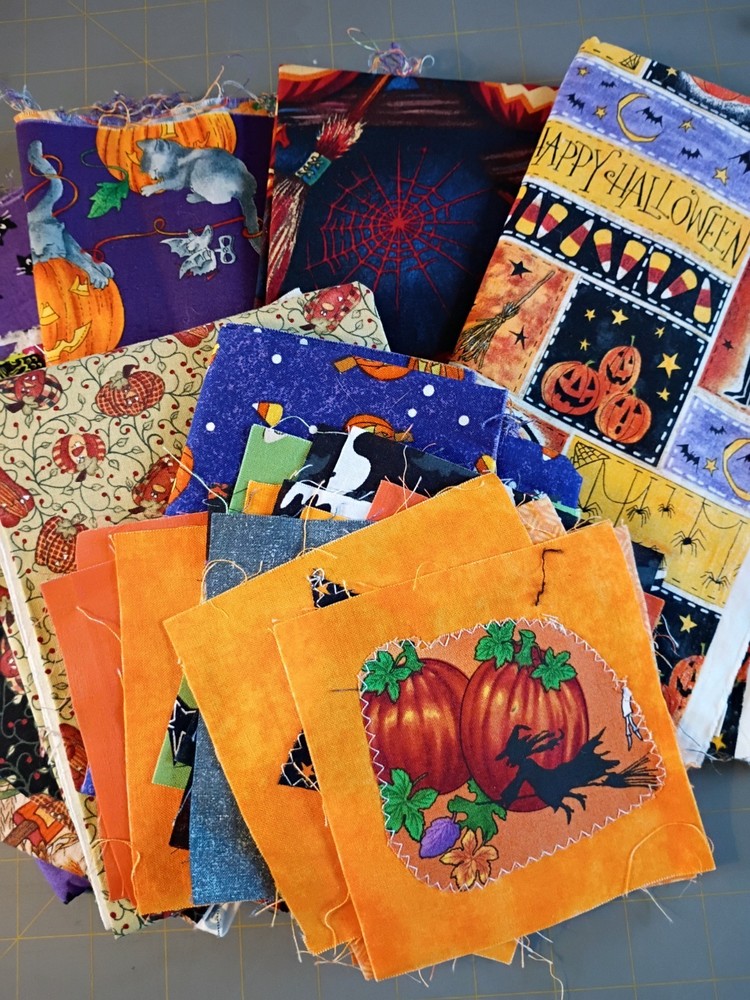 Halloween Quilting Cotton Scrap  Fabric Bundle  1#