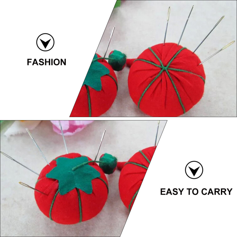 10Pcs Handcraft Tool Tomato Shaped Cushion for Sewing