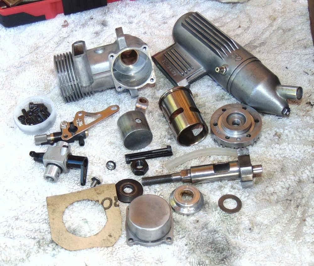 OS FP 40 RC Model Airplane Engine, cleaned