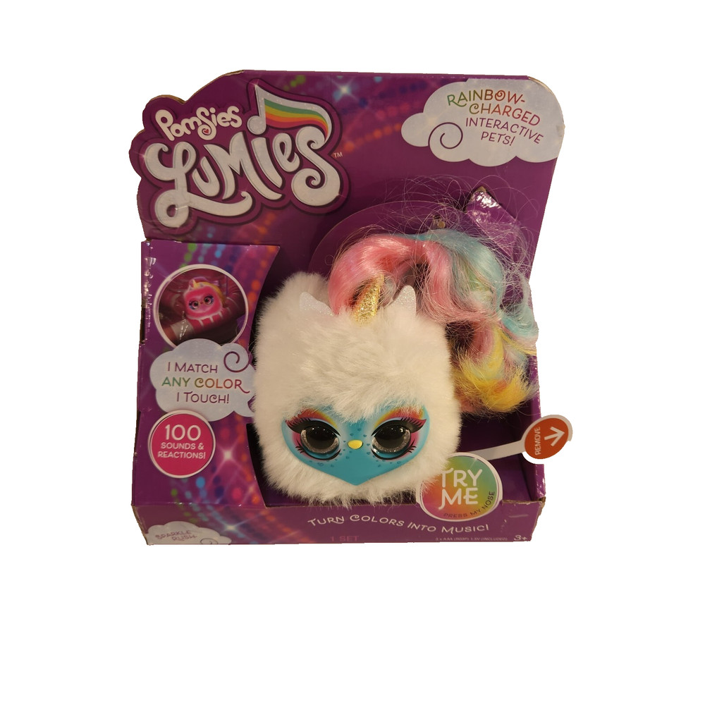 Pomsies Lumies Sparkle Rush Rainbow-Charged Interactive Pets New
