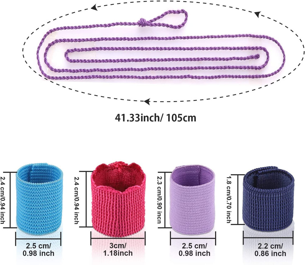 Polyester Yoyo Strings 100 Pack Rainbow Replacement Set W/ 10 Finger Braces