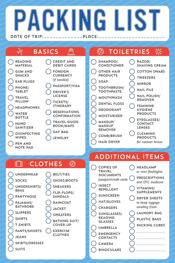 Packing List - Note Pad (60 Sheets)