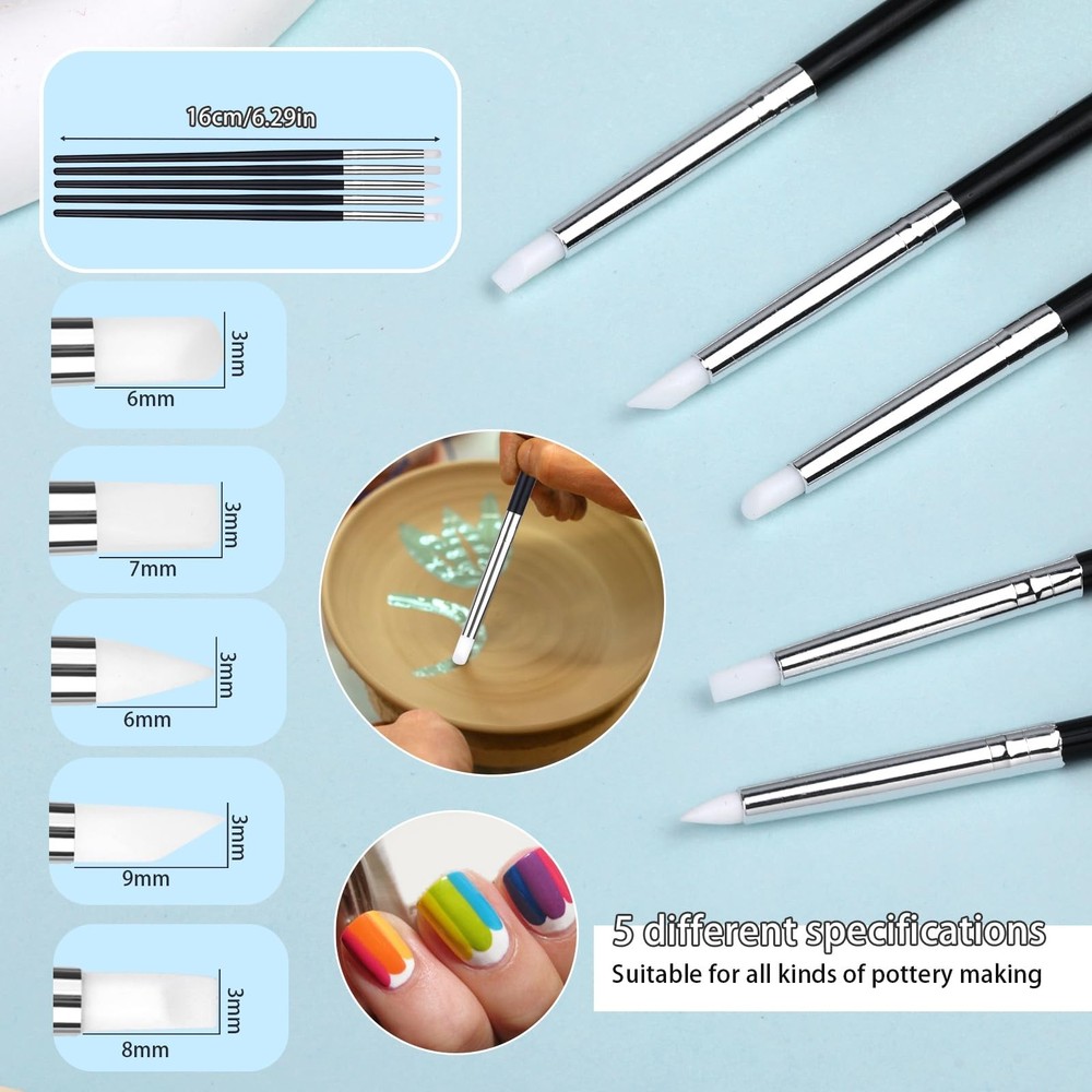 Dotting Tools, Silicone Clay Sculpting Tool, Clay Tools, Polymer Clay Tools, ...
