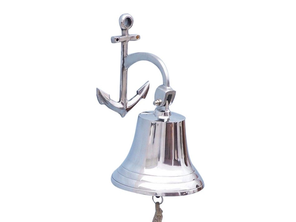 Chrome Hanging Anchor Bell 12"