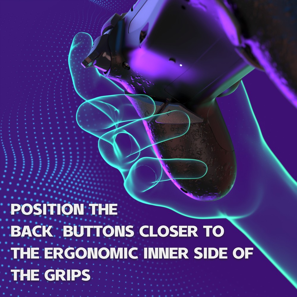 Dawn Type-C Version Remap Kit for PS4 Slim Pro Controller-4 Back Buttons & Shell