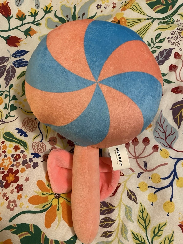 Hello Kitty Lollipop Pink And Blue Plush