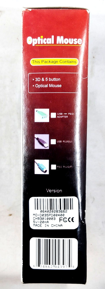 KeyMouse Computer Optical Mouse MD-335 NEW