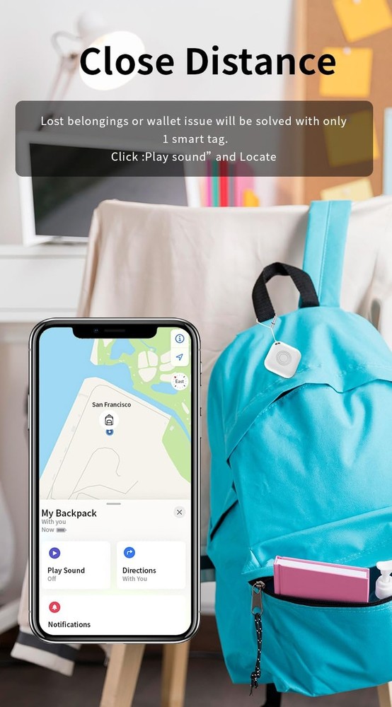 Air-Tag 1 Pack Smart Bluetooth Tracker, SmartTag Holder Works with Apple Find...