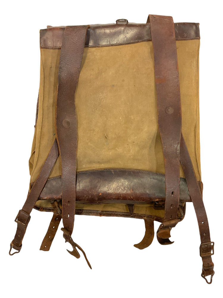 WW2 German Tornister Back Pack & Leather Back Straps