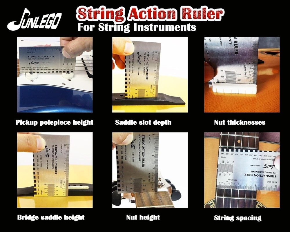 Guitar Action Gauge Ruler, String Height for