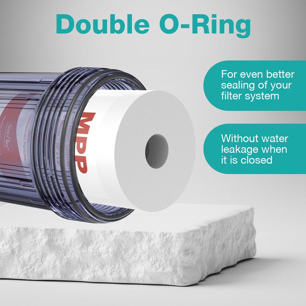 10"x4.5" Big Blue Whole House Water Filter System for Well + 1 Set Extra Filter