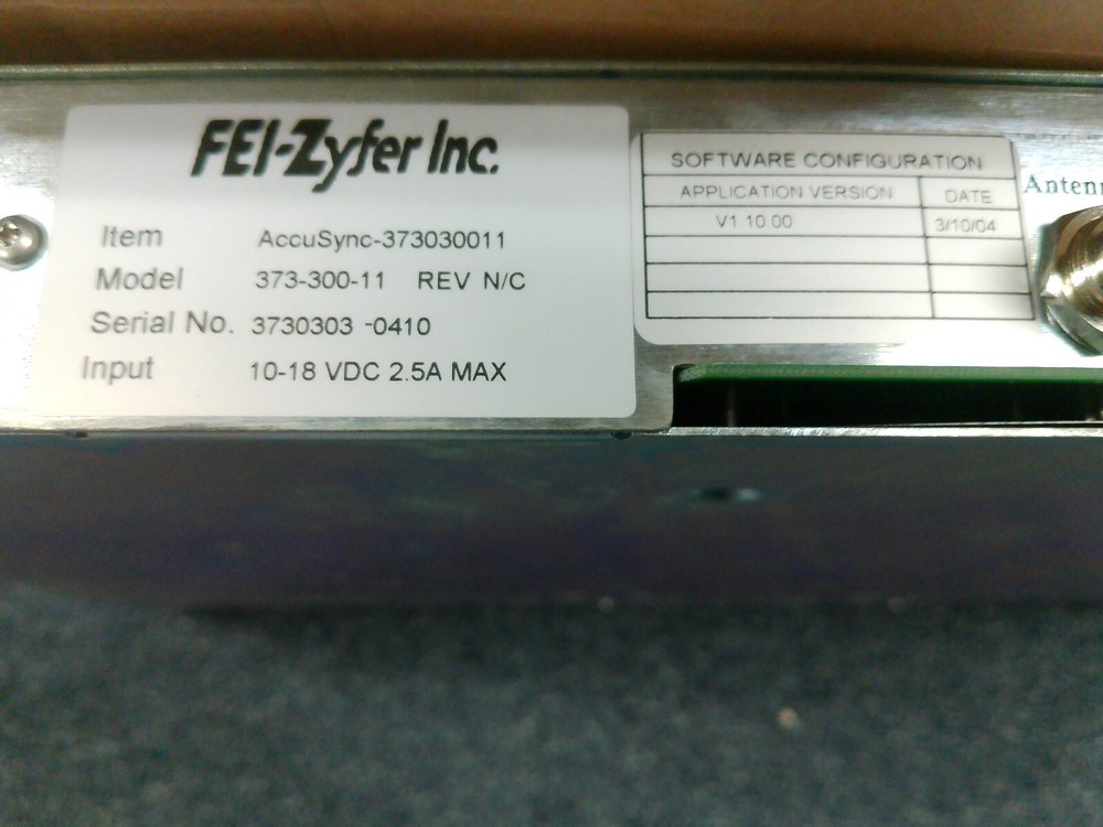 FEI-Zyfer AccuSync 373-300-11 GPS Synchronized Time Frequency