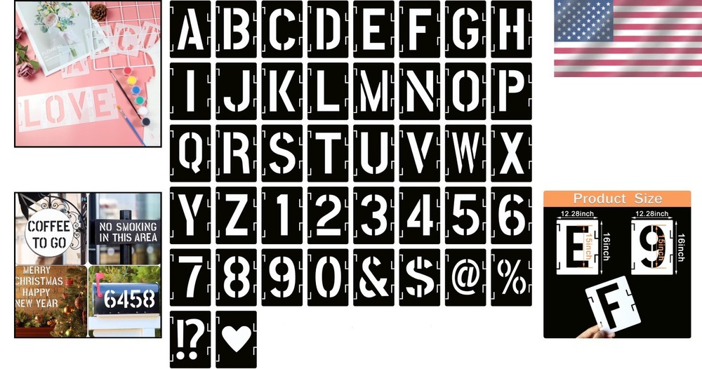 Reusable Alphabet Templates Kit, DIY Art Projects