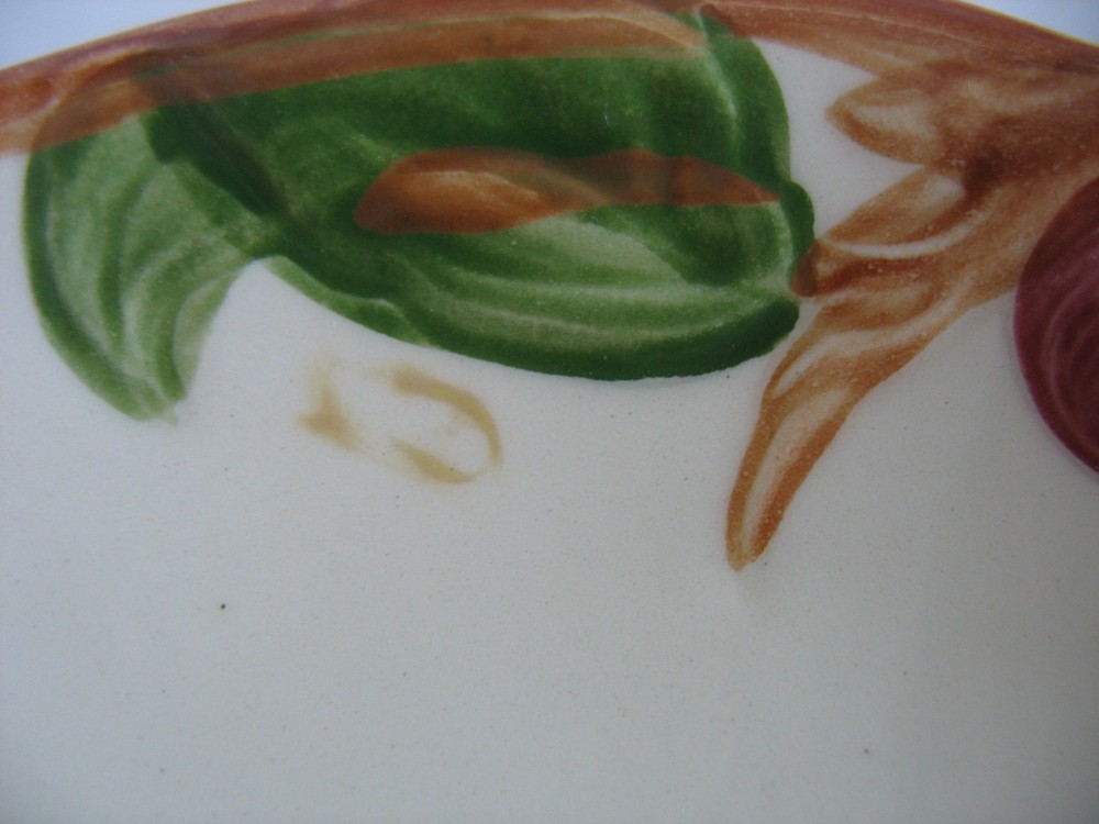 12 Franciscan Pottery Handpainted Apple Saucers CALIFORNIA Earthenware diff mark