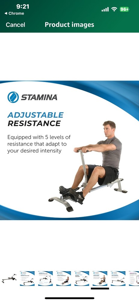 Stamina 35-0123 Inmotion Rower - Silver