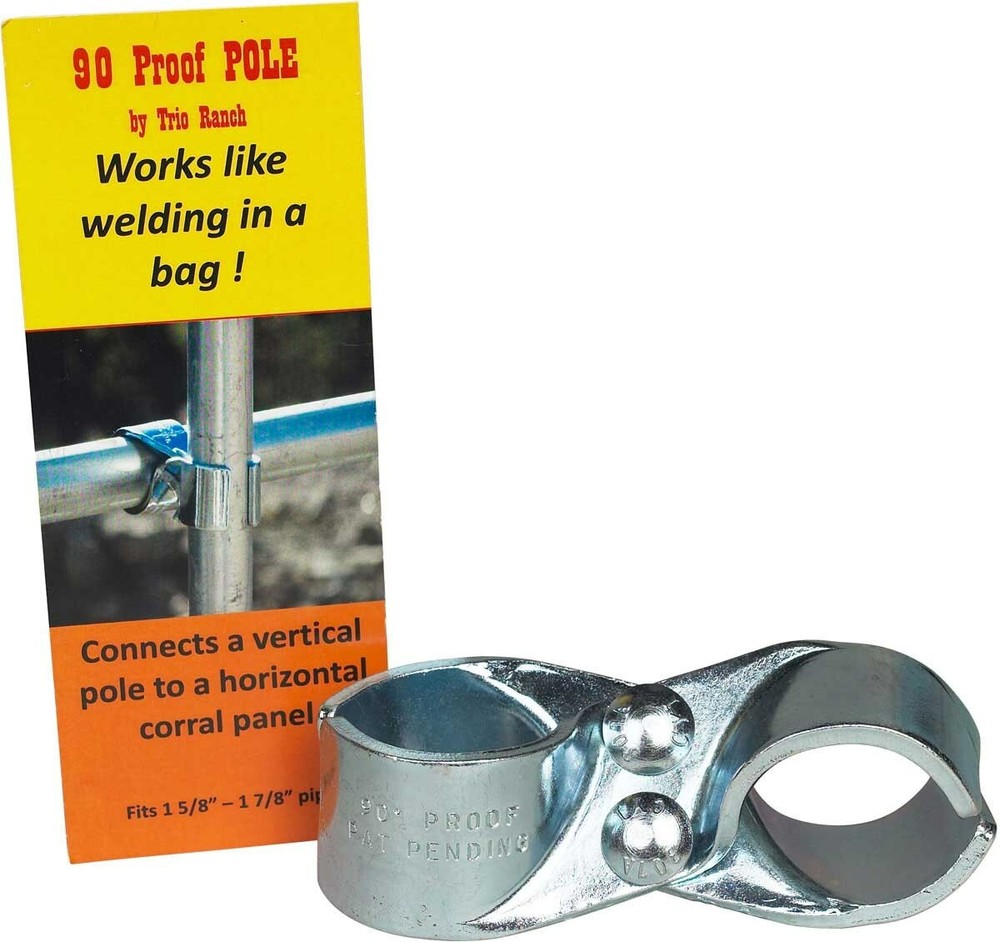 90 Proof Corral Panel Pole Clamp-connect horizontal post to vertical post