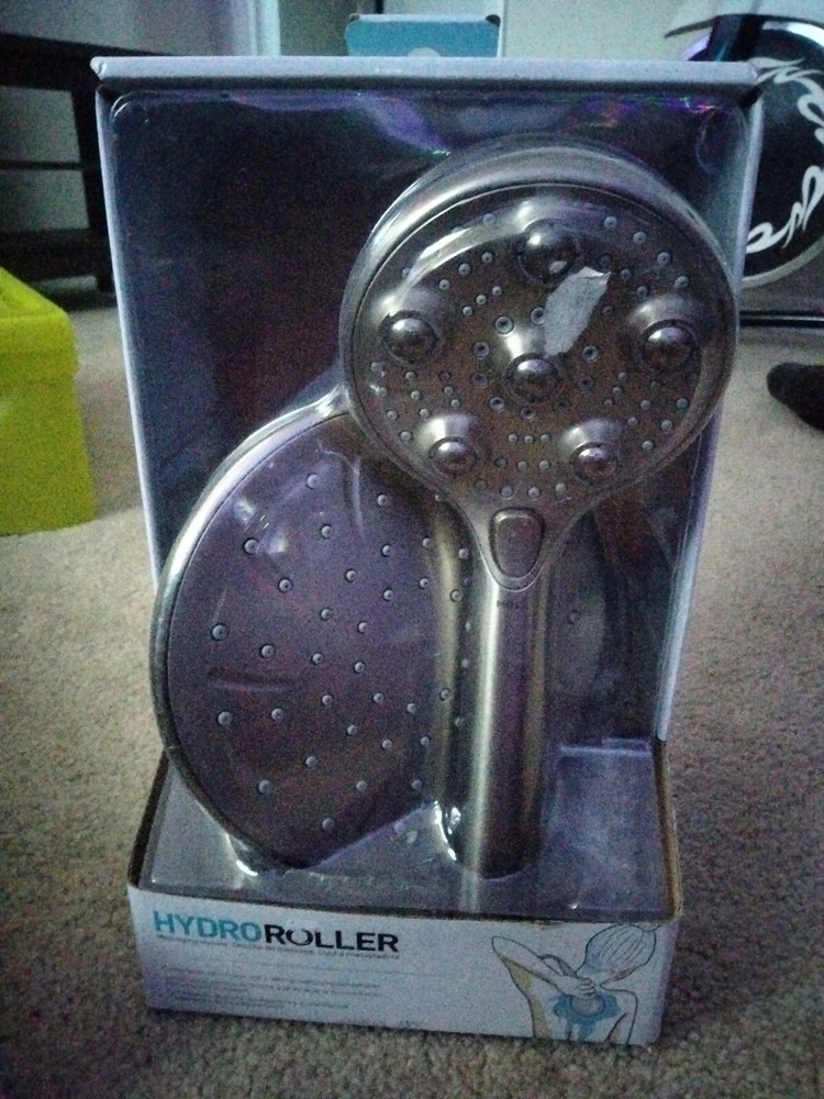 MOEN HydroRoller Massage Tub Fixed and Handheld Shower Head Brushed Nickel
