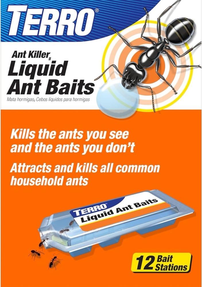 TERRO Liquid Ant Baits 12 Pack Indoor Ant Killer Fast Acting Trap