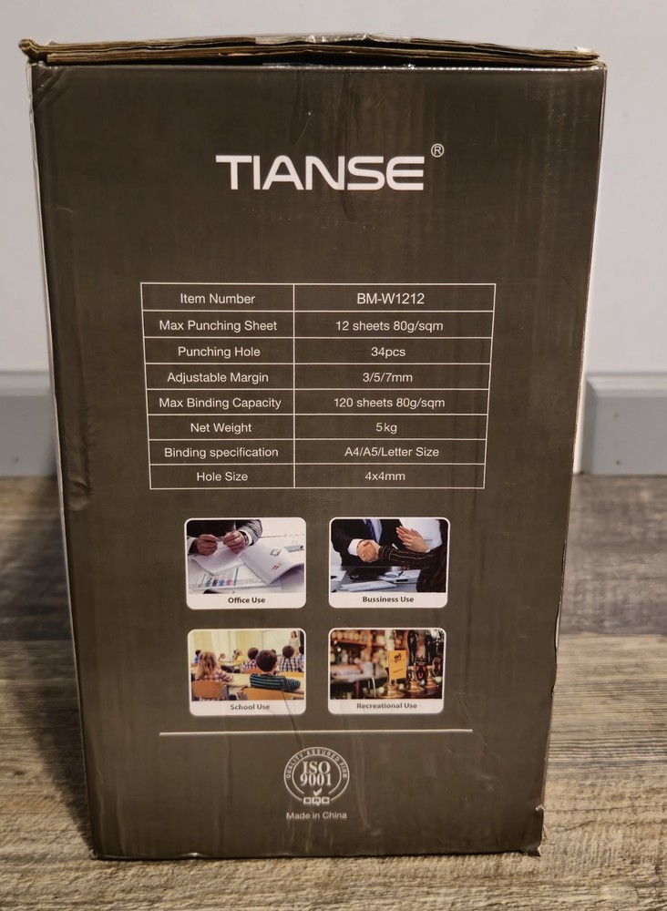 TIANSE Binding Machine, Wire Binder Machine Model BM-W1212