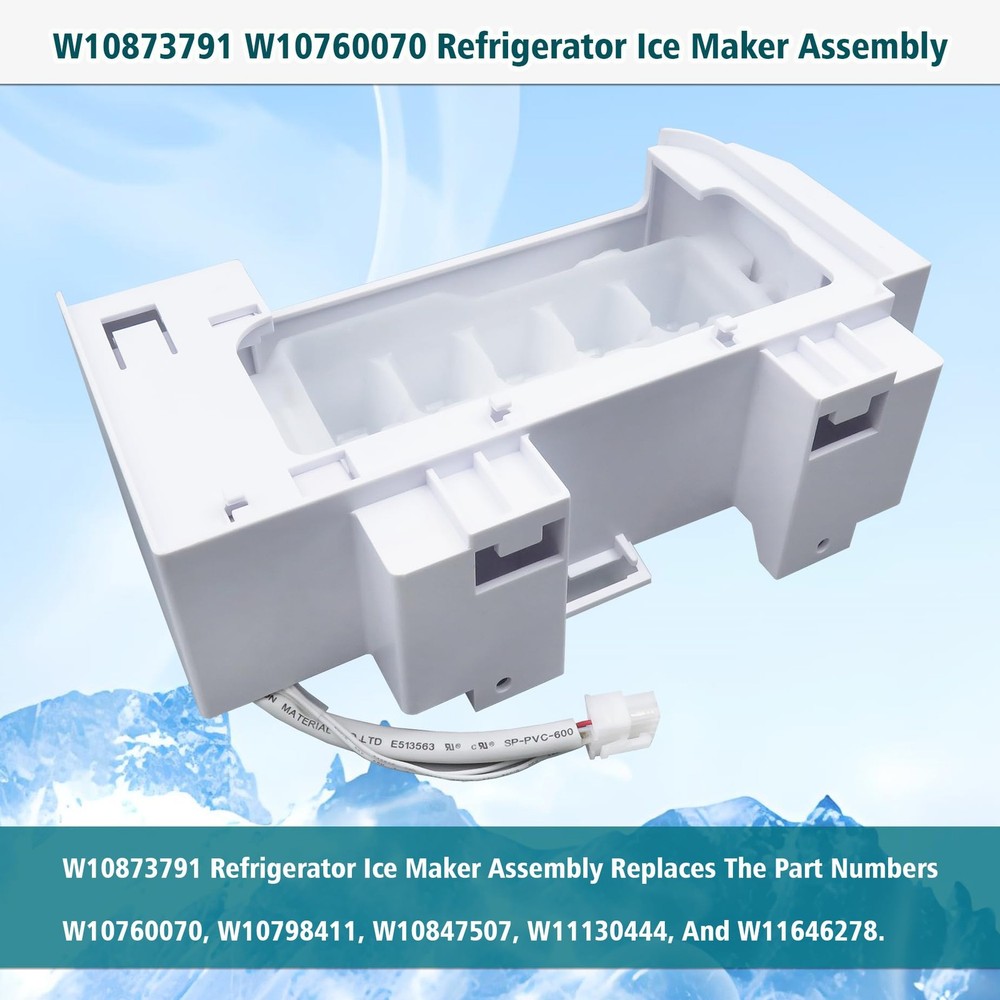 W10873791 W10760070 Refrigerator Ice Maker Assembly OEM...