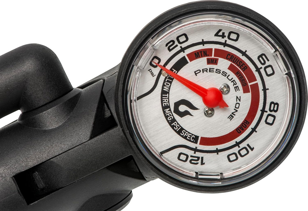 Hybrid Bicycle Frame Pump with Gauge
