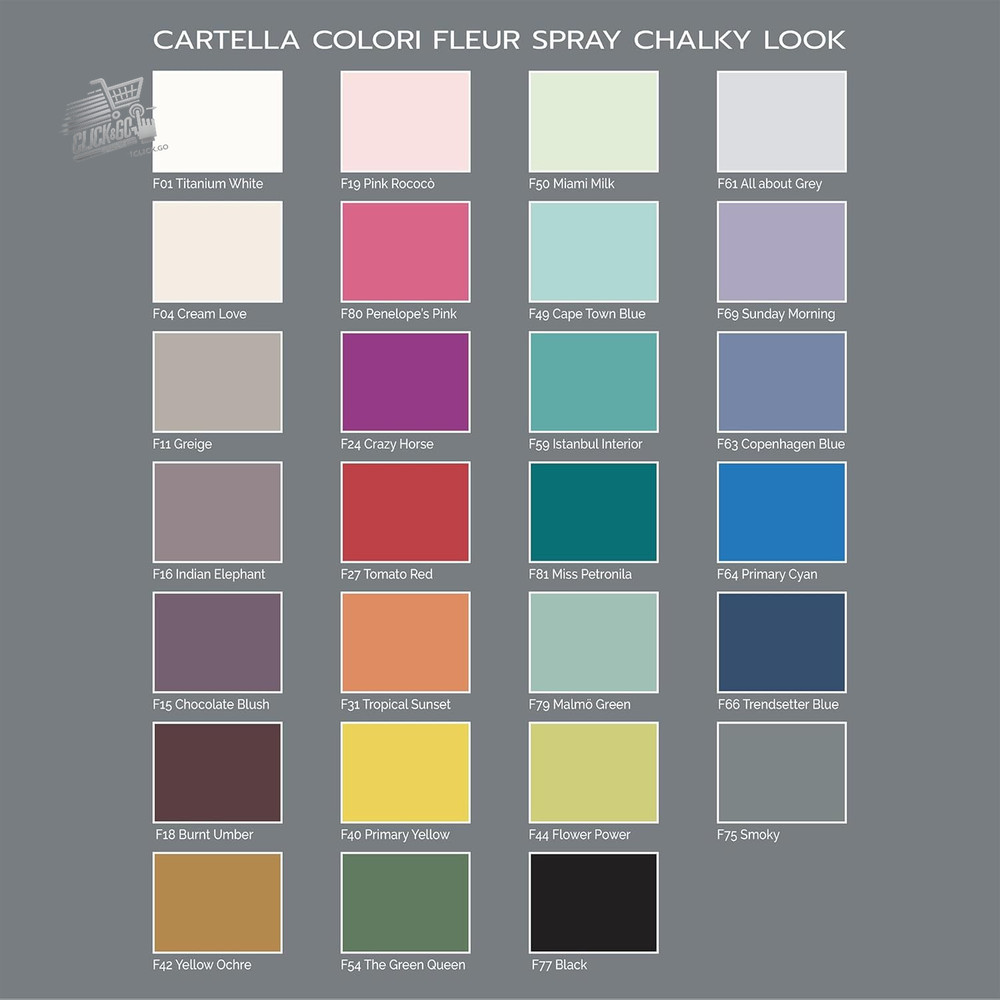 FLEUR Chalk Paint Spray, Extra Matte, Odorless Water, Multisuper