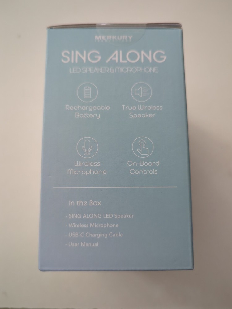 Merkury LED Bluetooth Speaker Microphone w/Wireless Microphone