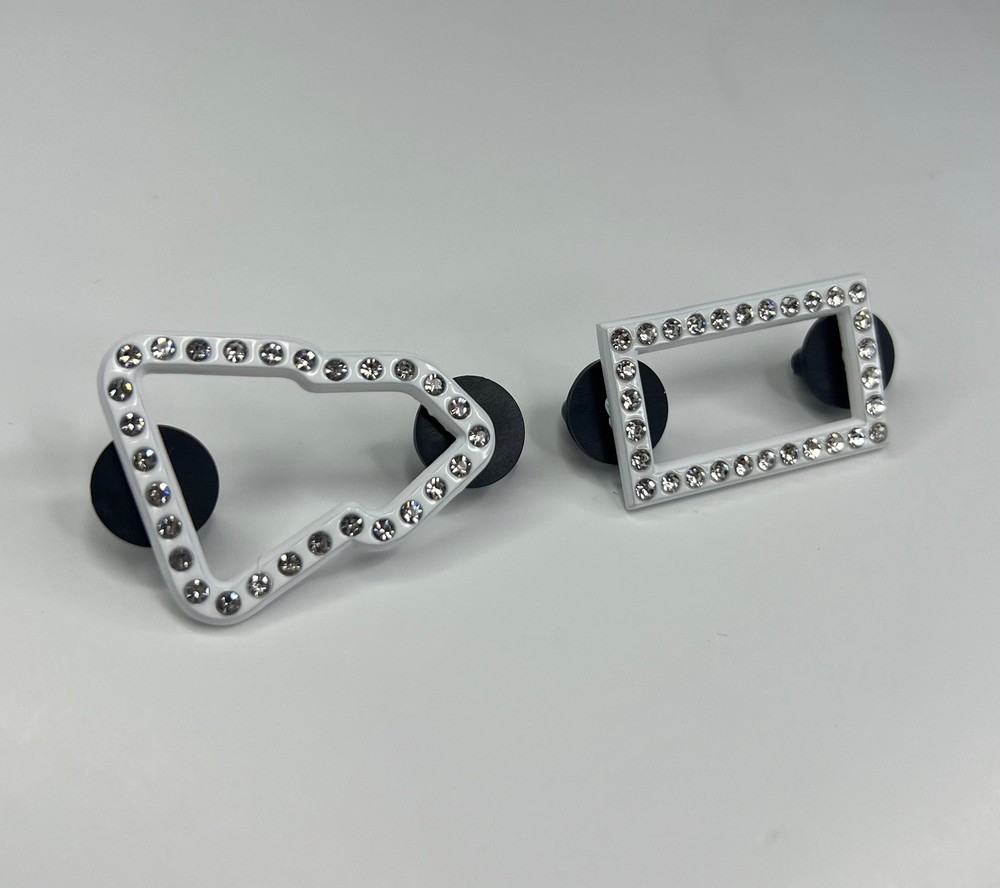 Border Hat Pin Set - White Diamond