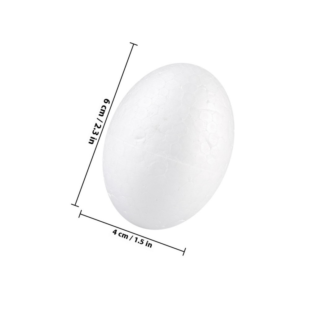 50pcs 6cm Polystyrene Eggs for Easter DIY Craft Projects and Decor