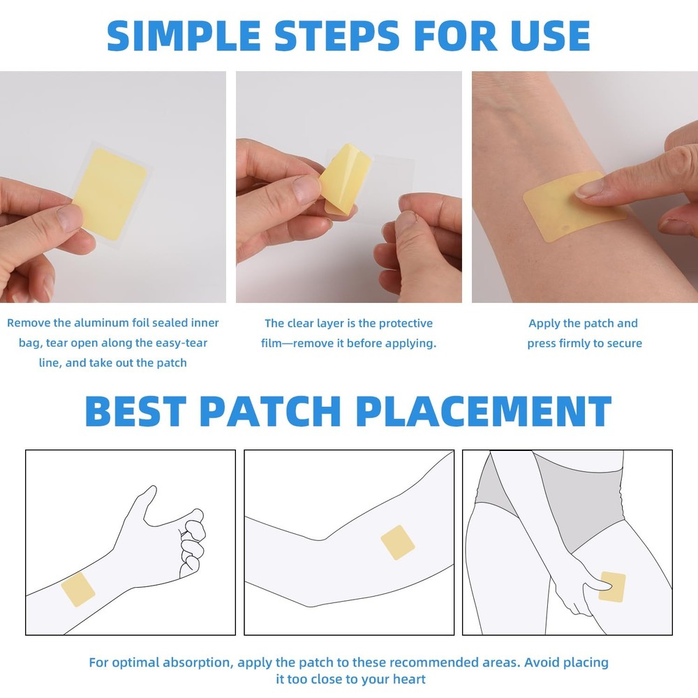 Nicotine Patches, 21mg, One-Step Transdermal Patch, Designed for Different Sm...