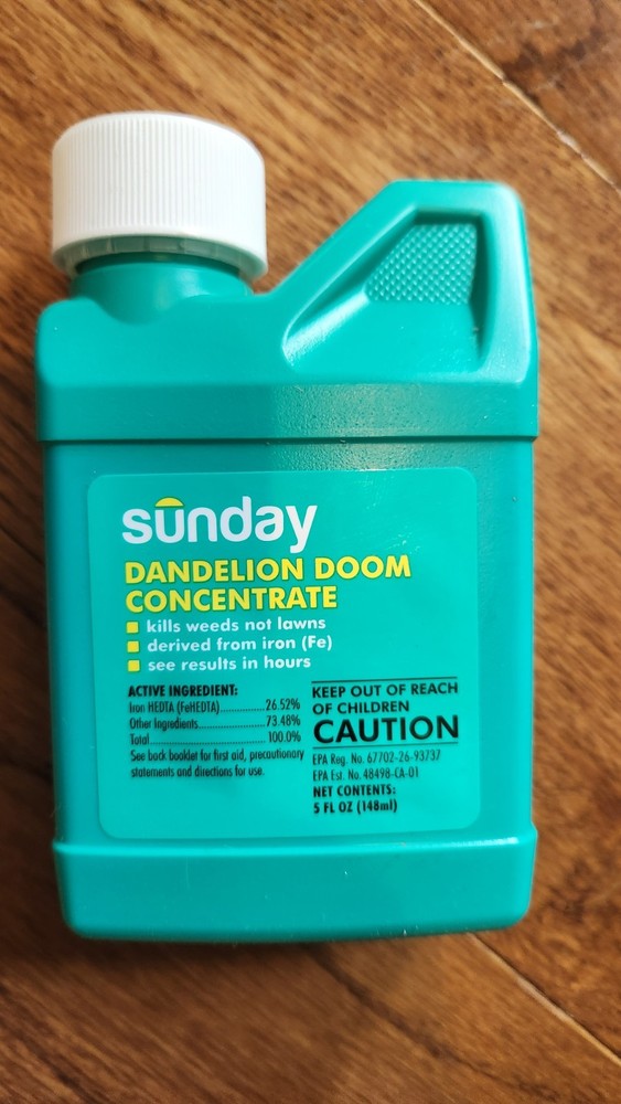 Sunday Dandelion Doom Herbicide Concentrate 5 fl oz Iron-Based Selective Weeds