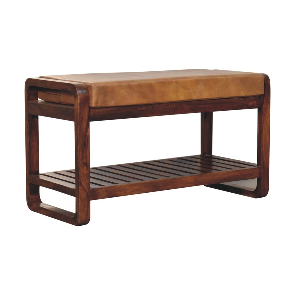 Solid Wood Entryway Bench