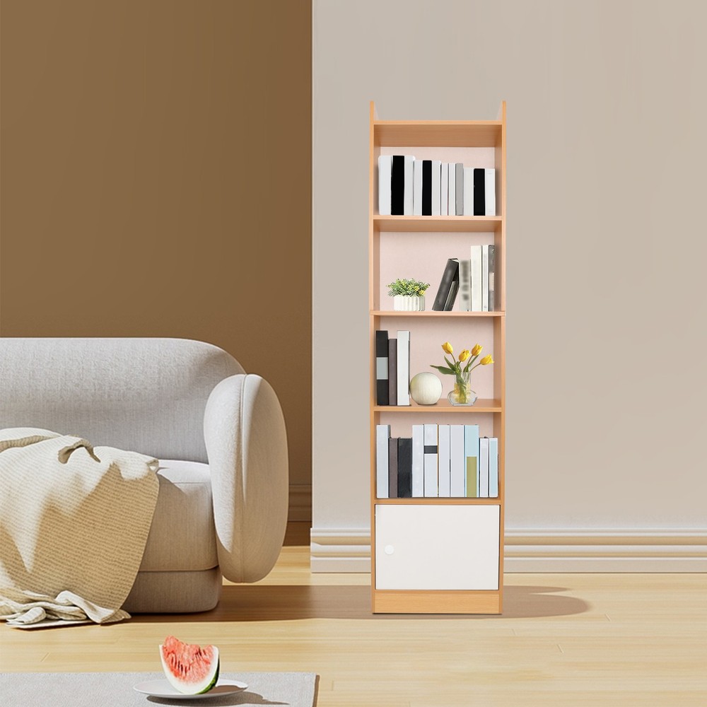 5-Tier Storage Rack 5-Tier Modern Storage Rack Small Narrow Corner Bookcase