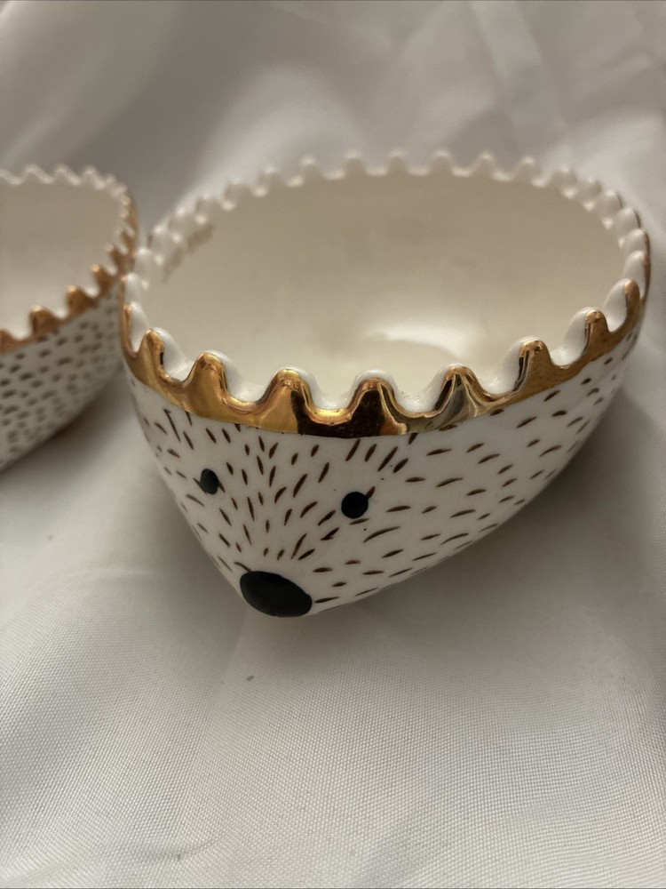 Nesting Hedgehogs Ceramic Figural Measuring Cups Bowls Lot Set 3 Creative