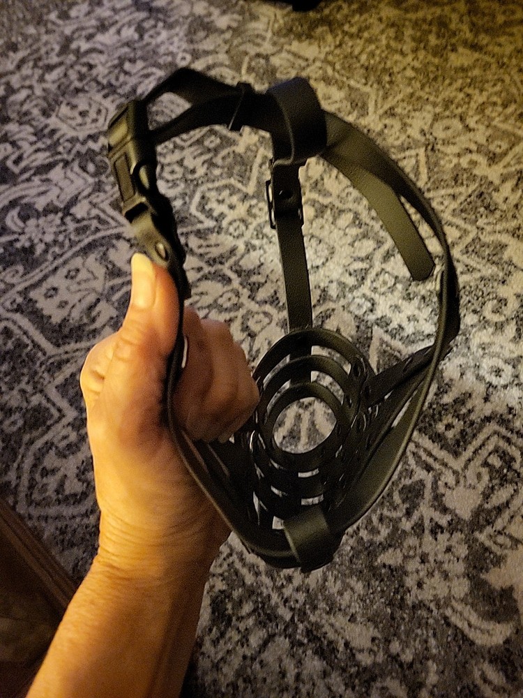 Medium, Blk, Lg. Dog Basket Muzzle. No Barking, Chewing