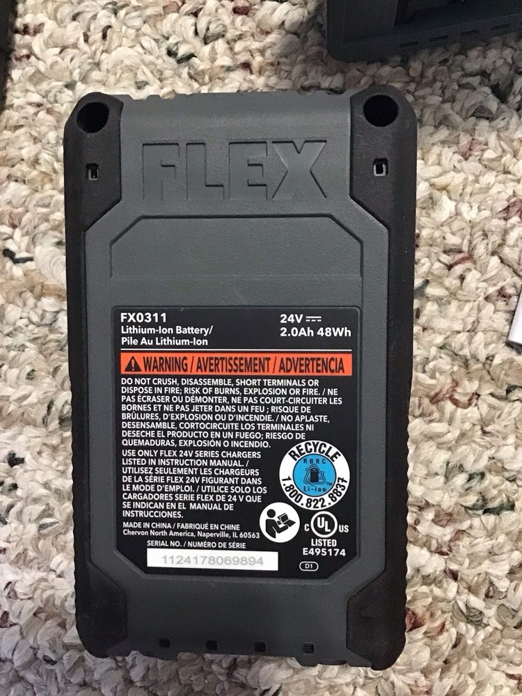 FLEX 24v 1/4" Hex Quick Eject Impact Driver FX1371A w/ 2.0 Stacked Lithium