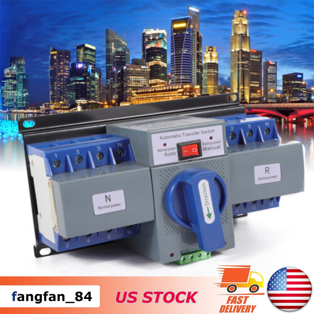 Dual Power Automatic Transfer Switch kit 63 A 4P ATS Generator Changeover Switch