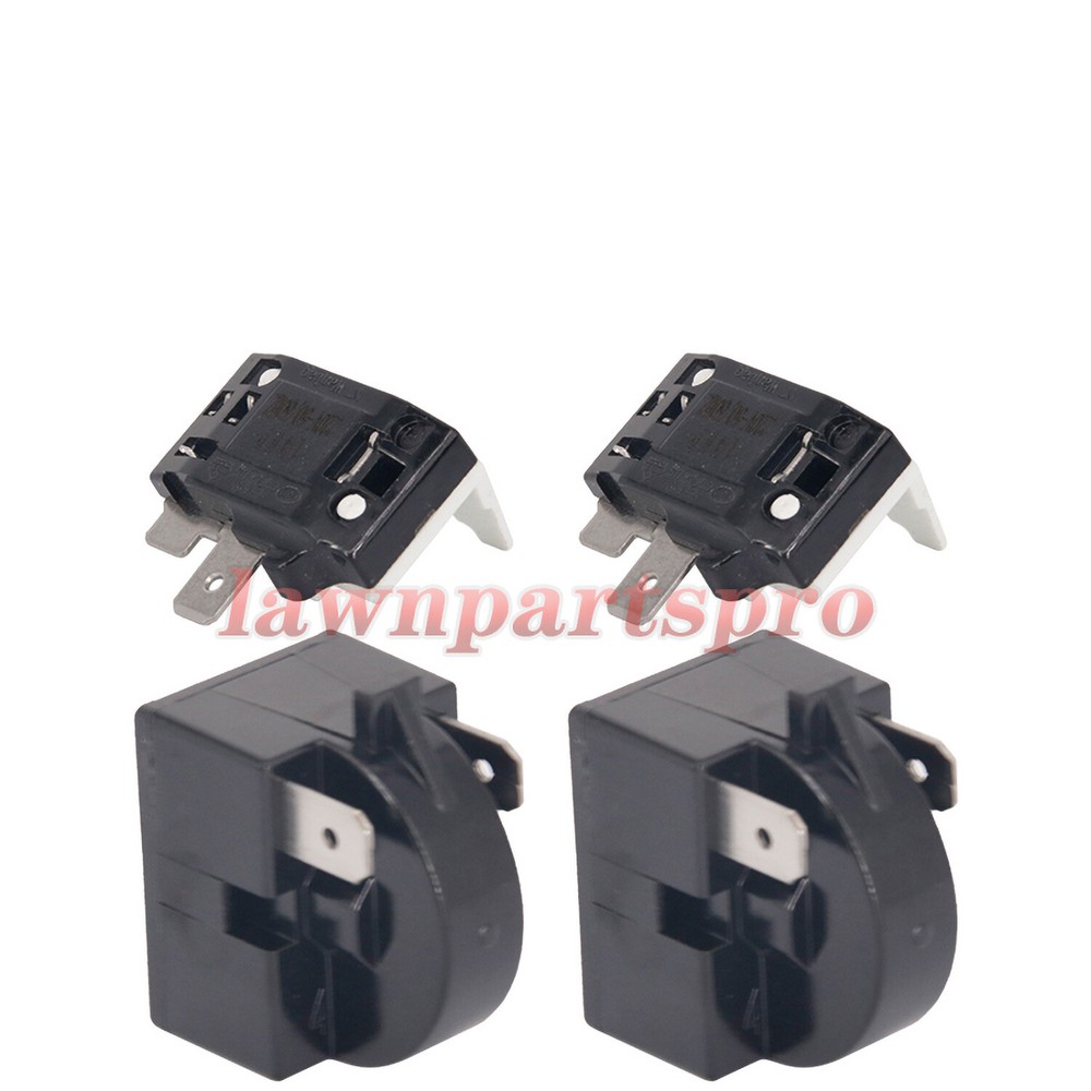 2x Refrigerator PTC Starter Relay Replace 2 Pins Compressor Overload Protector