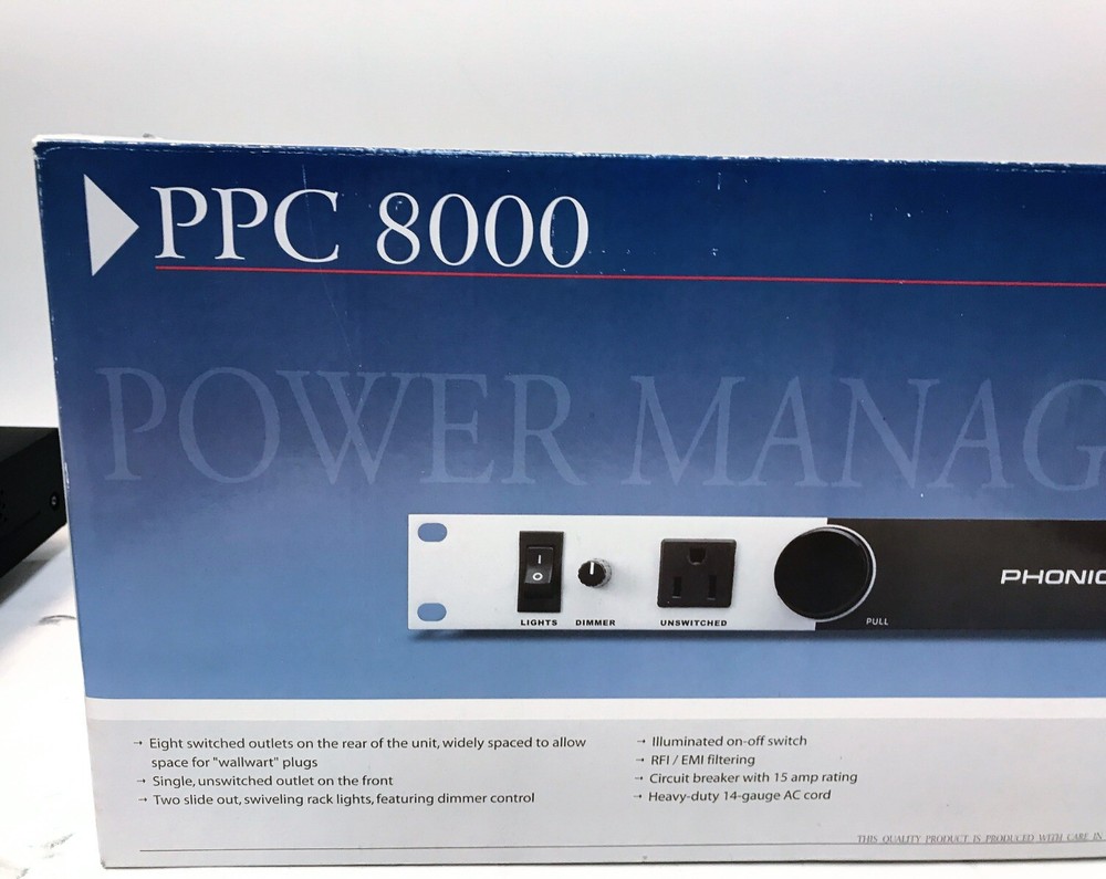 PHONIC PPC8000 POWER CONDITIONER AND LIGHT MODULE